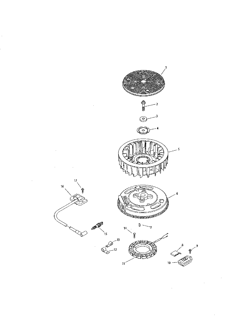 Ignition/electrical Diagram and Parts List for 752KSV7353024  Kohler Engine