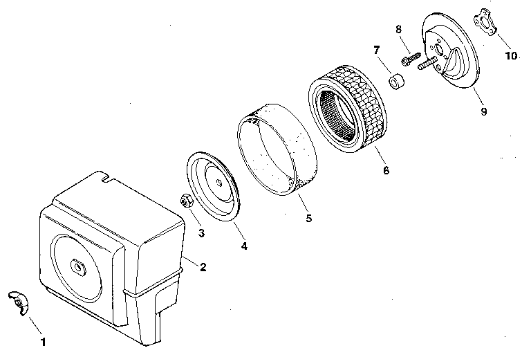 Air intake - group 1 Diagram and Parts List for M8ST-301548  Kohler Engine