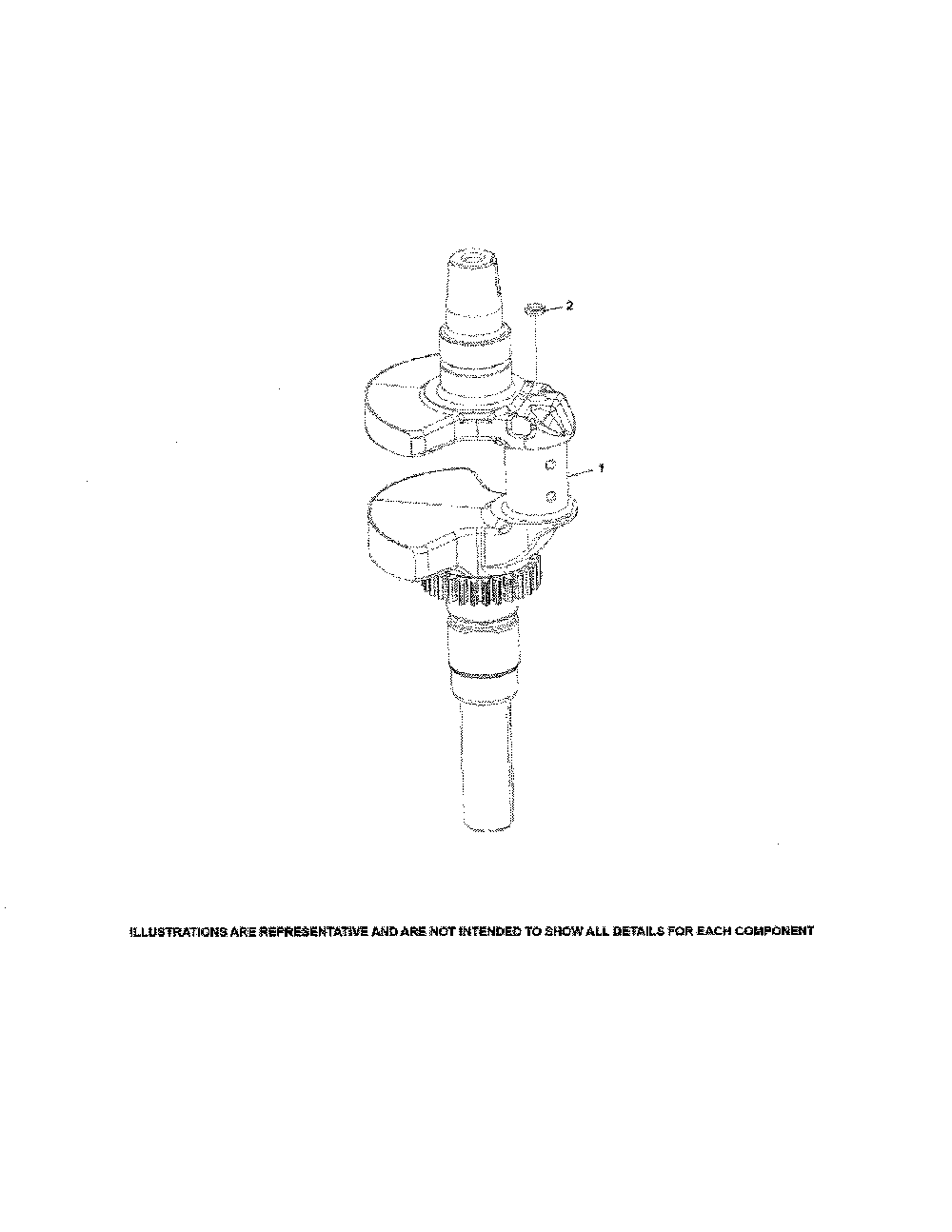 Crankshaft Diagram and Parts List for PS-KT735-3013  Kohler Engine