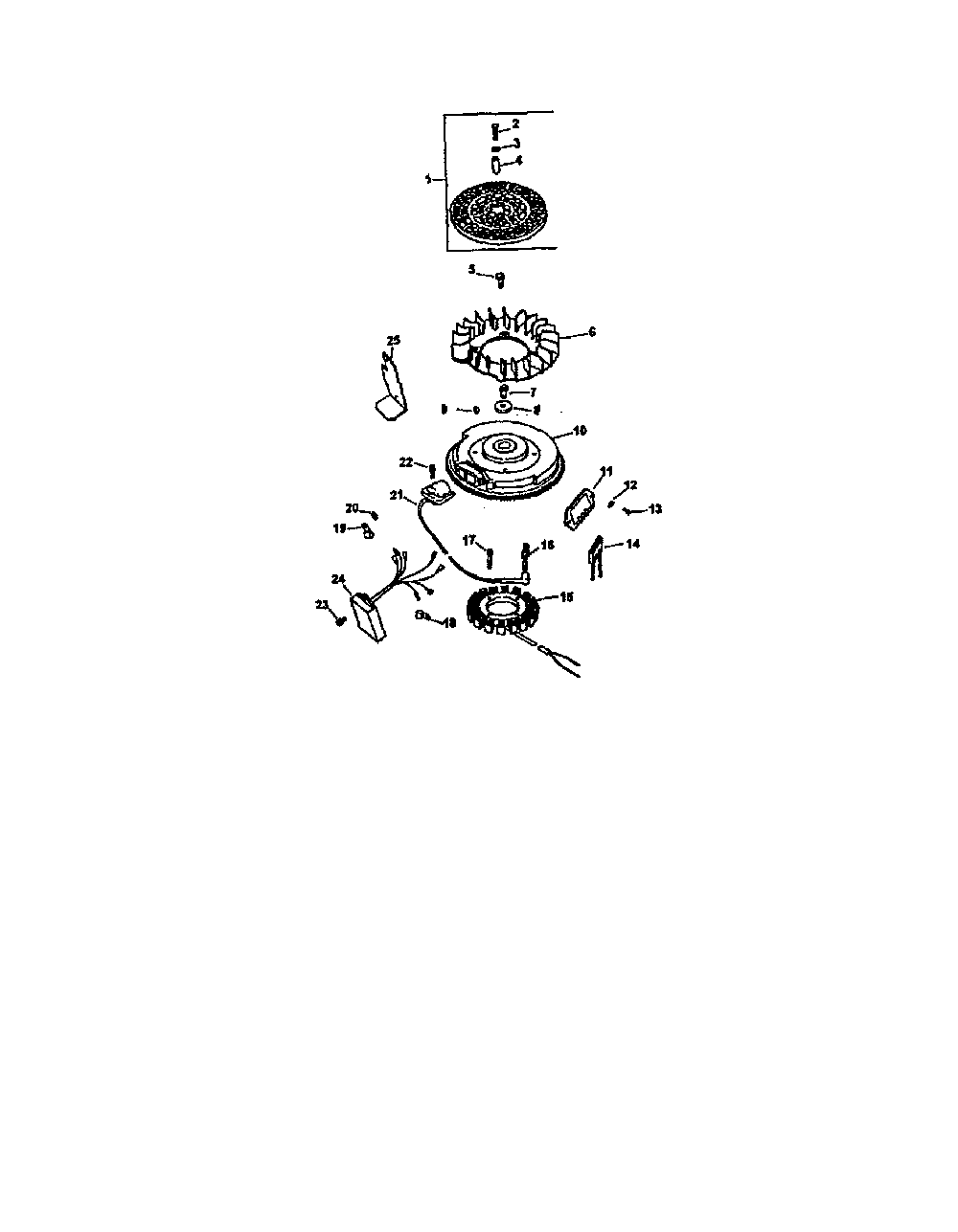 Ignition/electrical Diagram and Parts List for CV26S-69526  Kohler Engine