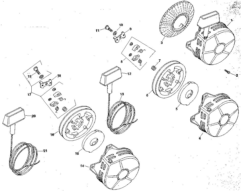 Retractable starter - group 23 Diagram and Parts List for M8ST-301549  Kohler Engine