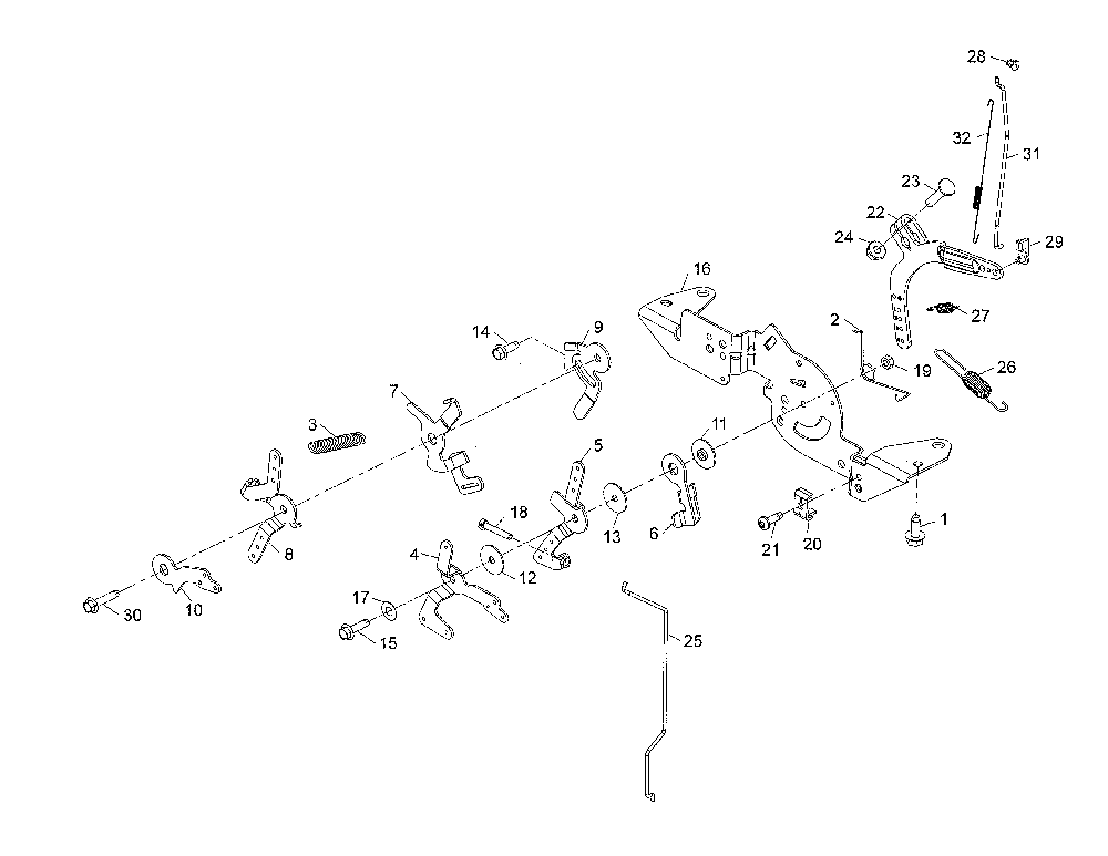 Engine controls Diagram and Parts List for KT745-3023  Kohler Engine
