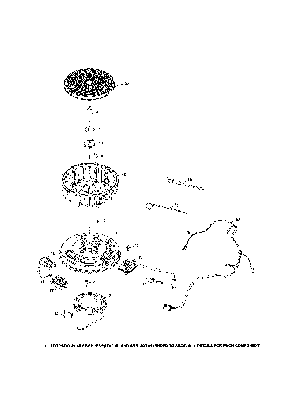 Ignition Diagram and Parts List for PS-KT735-3013  Kohler Engine