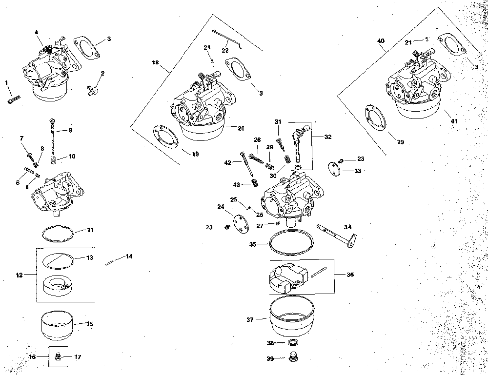Carburetor - group 5 Diagram and Parts List for M8ST-301549  Kohler Engine