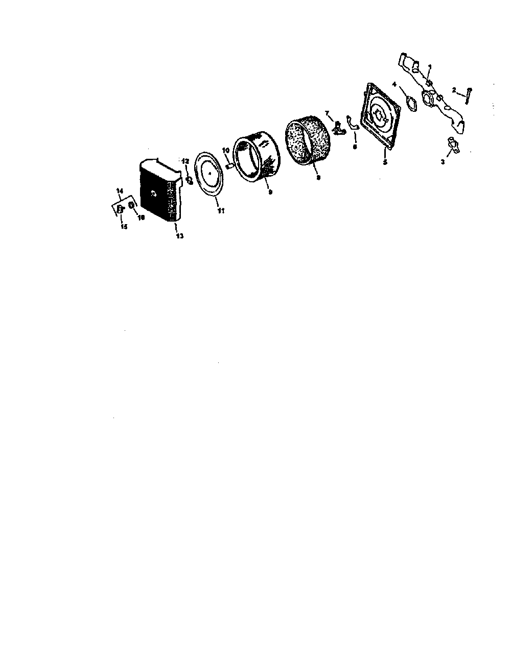 Air intake Diagram and Parts List for CV26S-69526  Kohler Engine