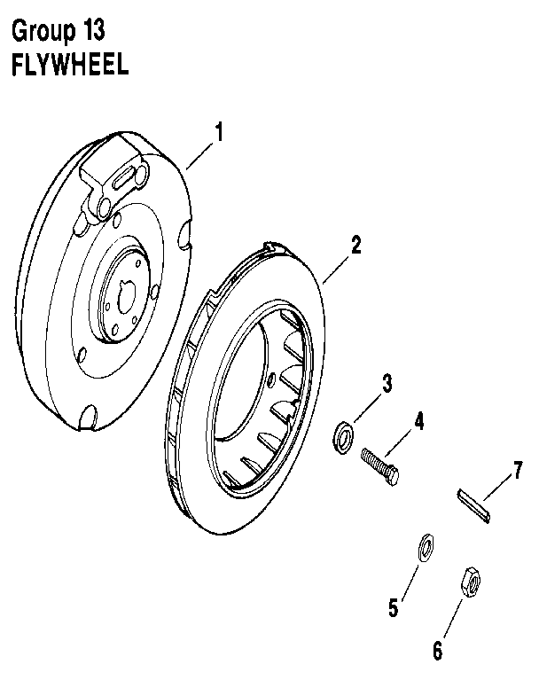 Flywheel assembly Diagram and Parts List for M8ST-301609  Kohler Engine