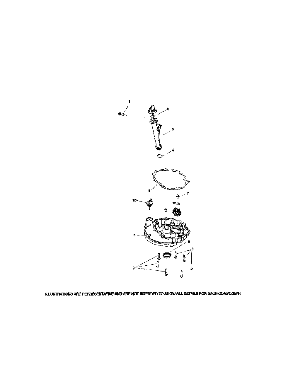 Lubrication Diagram and Parts List for PH-XT675-2044  Kohler Engine