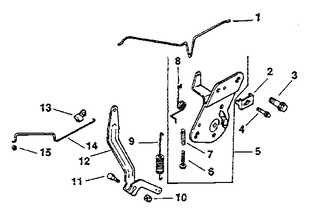 Engine controls Diagram and Parts List for CV125S-1438  Kohler Engine