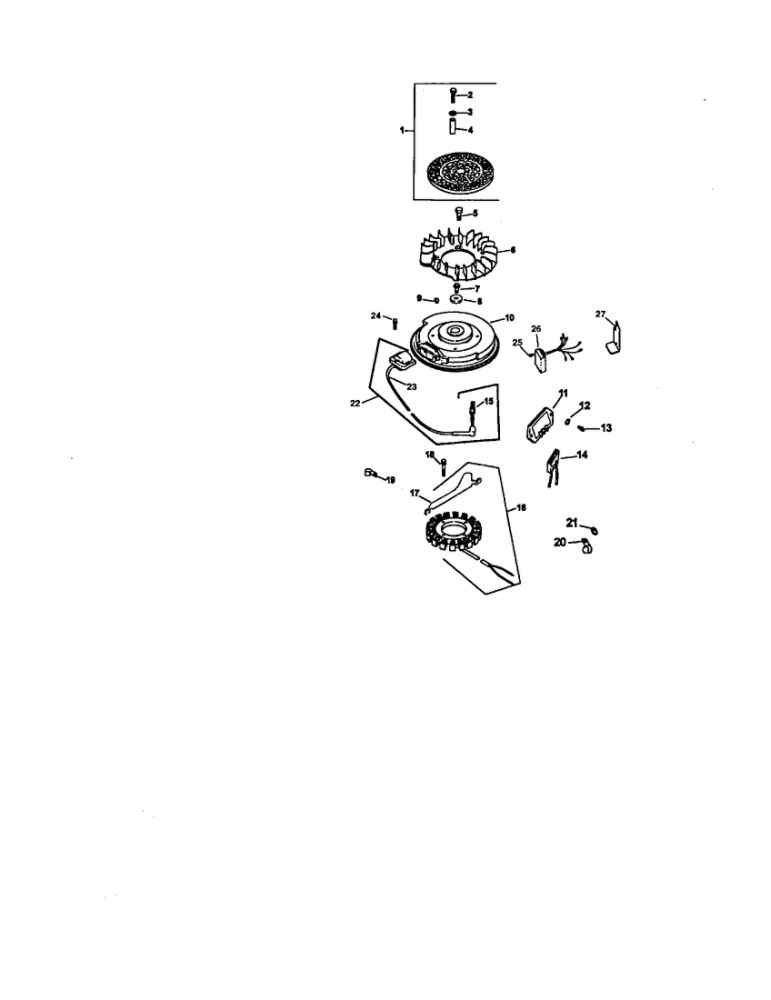 Ignition / Electrical Diagram and Parts List for CV22S-67555  Kohler Engine