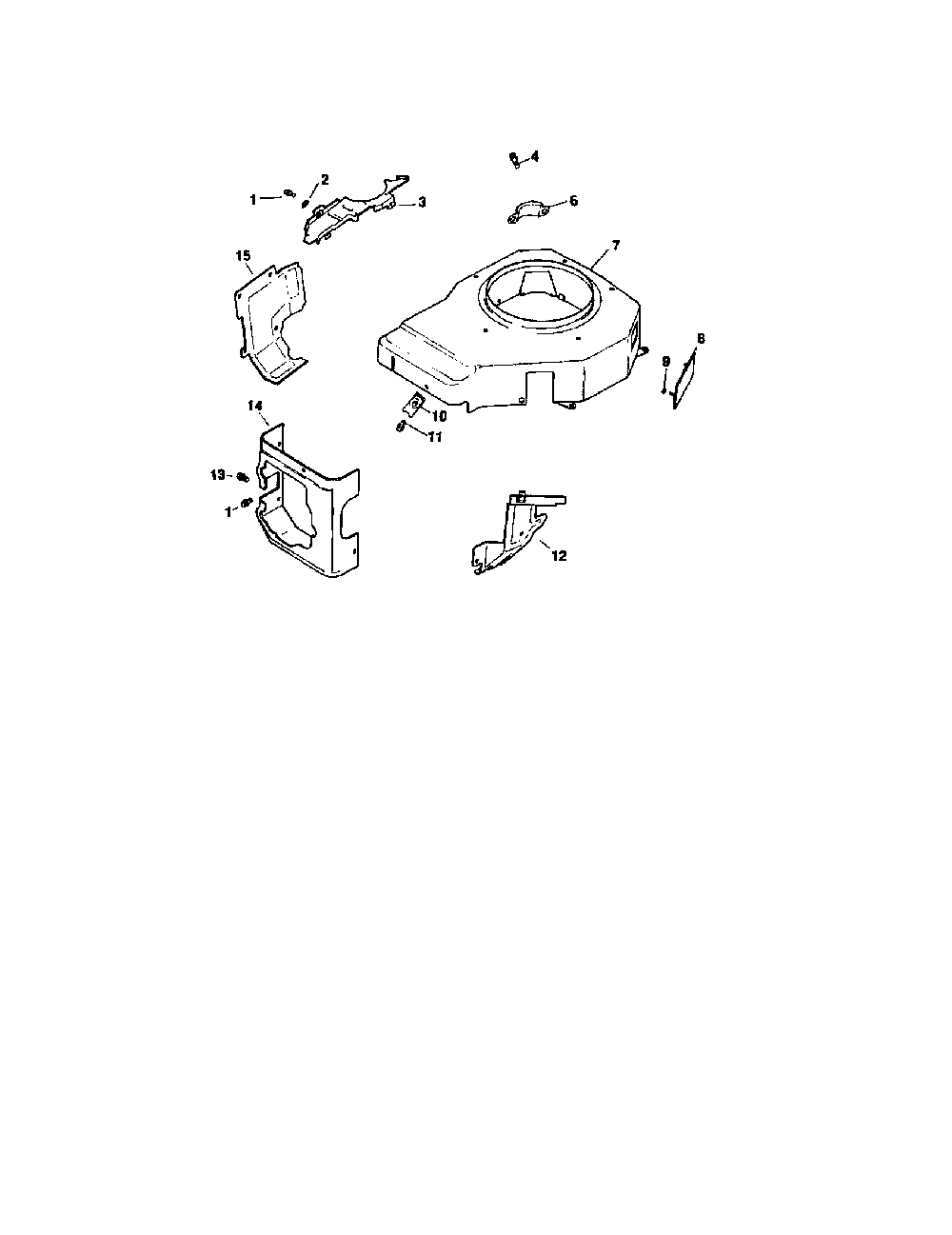 Blower housing and baffles Diagram and Parts List for CV155S-41596  Kohler Engine