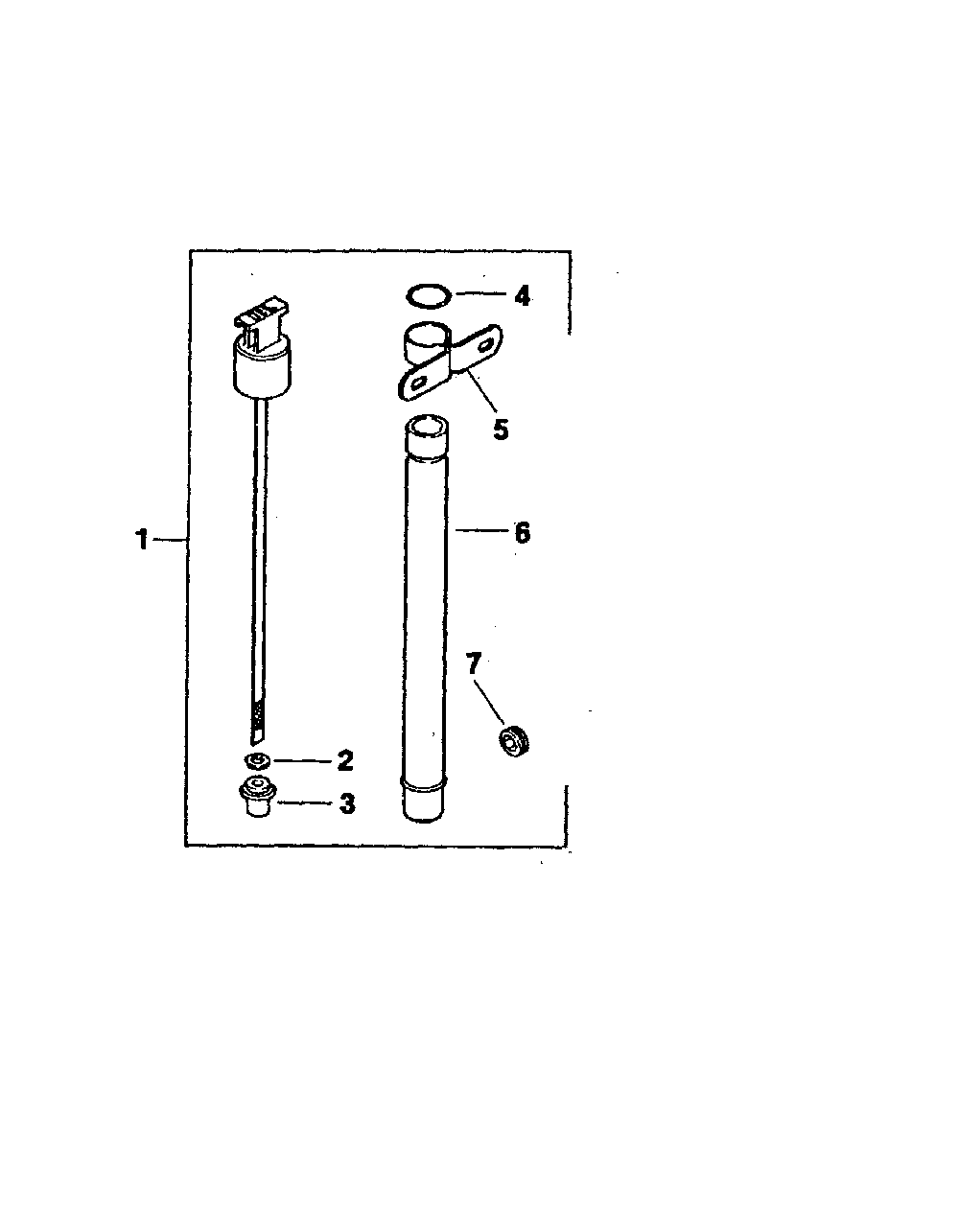Dipstick Diagram and Parts List for MV18-PS58560  Kohler Engine
