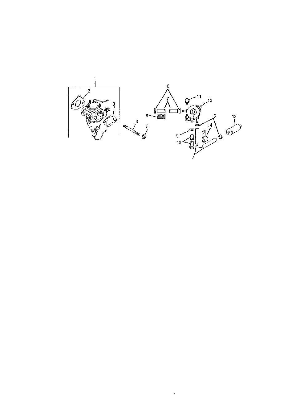 Fuel system Diagram and Parts List for 752KSV7311  Kohler Engine