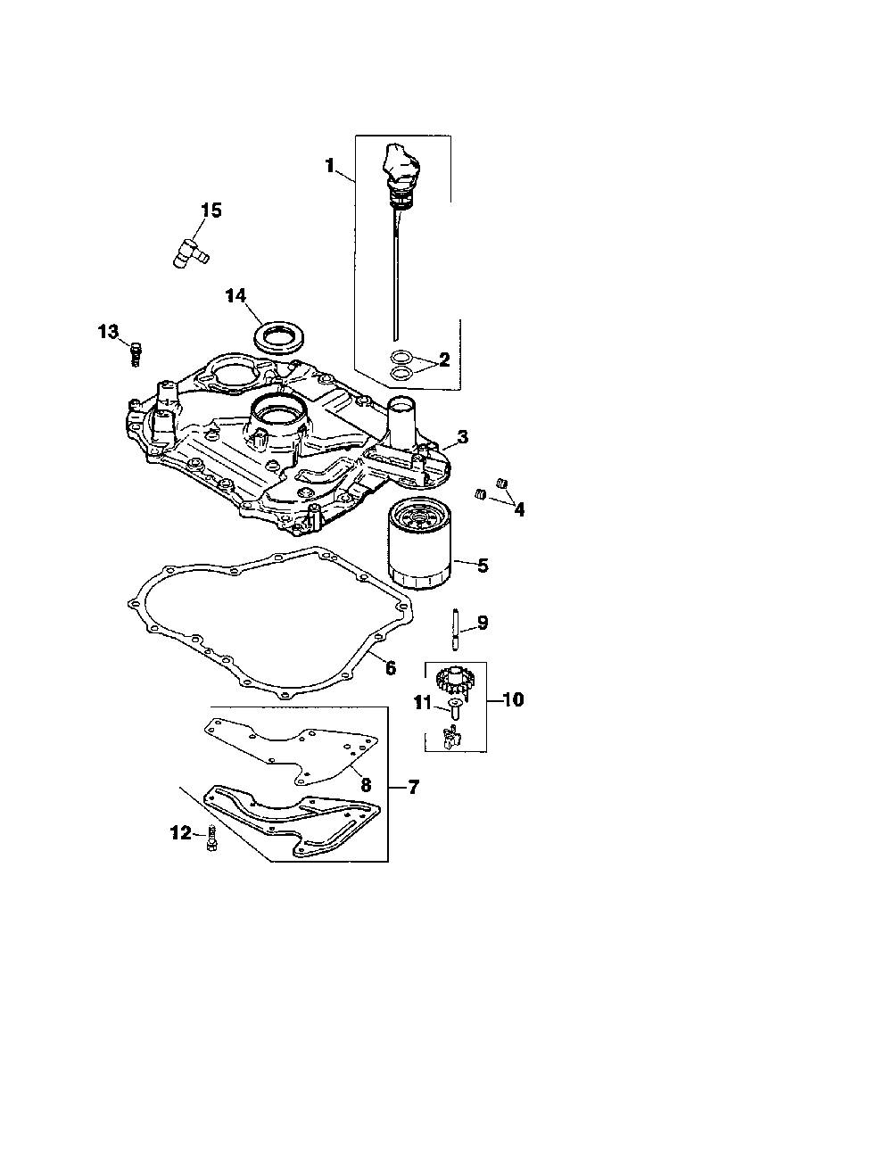 Oil pan/lubrication Diagram and Parts List for SV600S-0010  Kohler Engine