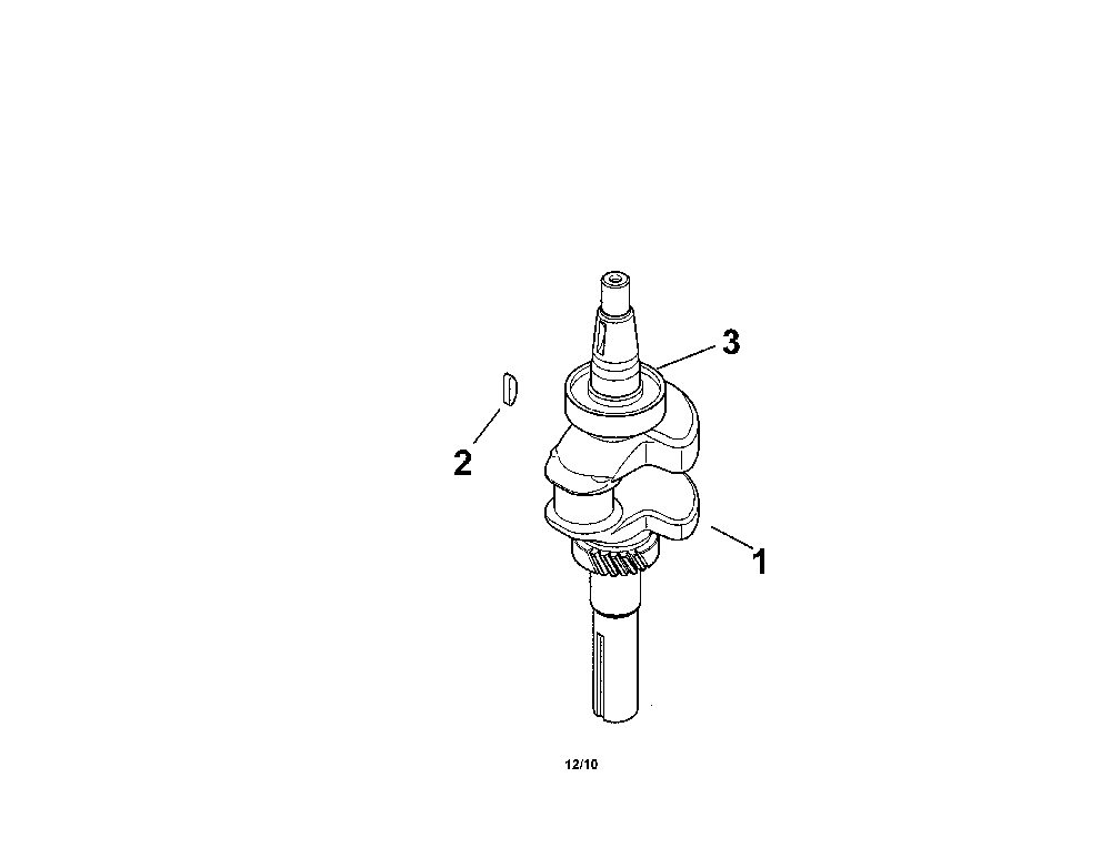 Crankshaft Diagram and Parts List for XT149-3311-ED  Kohler Engine