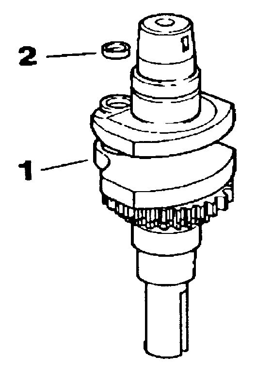 Crankshaft Diagram and Parts List for CV14S-1451  Kohler Engine