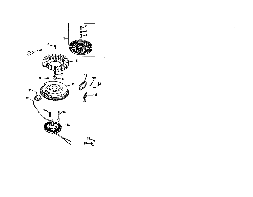 Ignition/electrical Diagram and Parts List for CV24S-75532  Kohler Engine