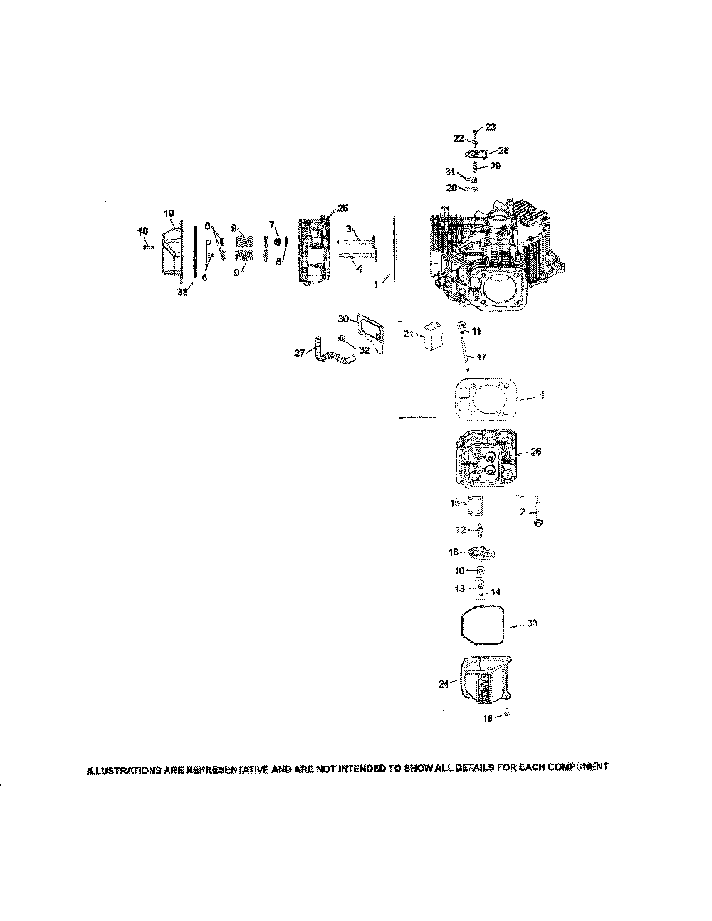 Cylinder head/breather Diagram and Parts List for KT725-3014  Kohler Engine