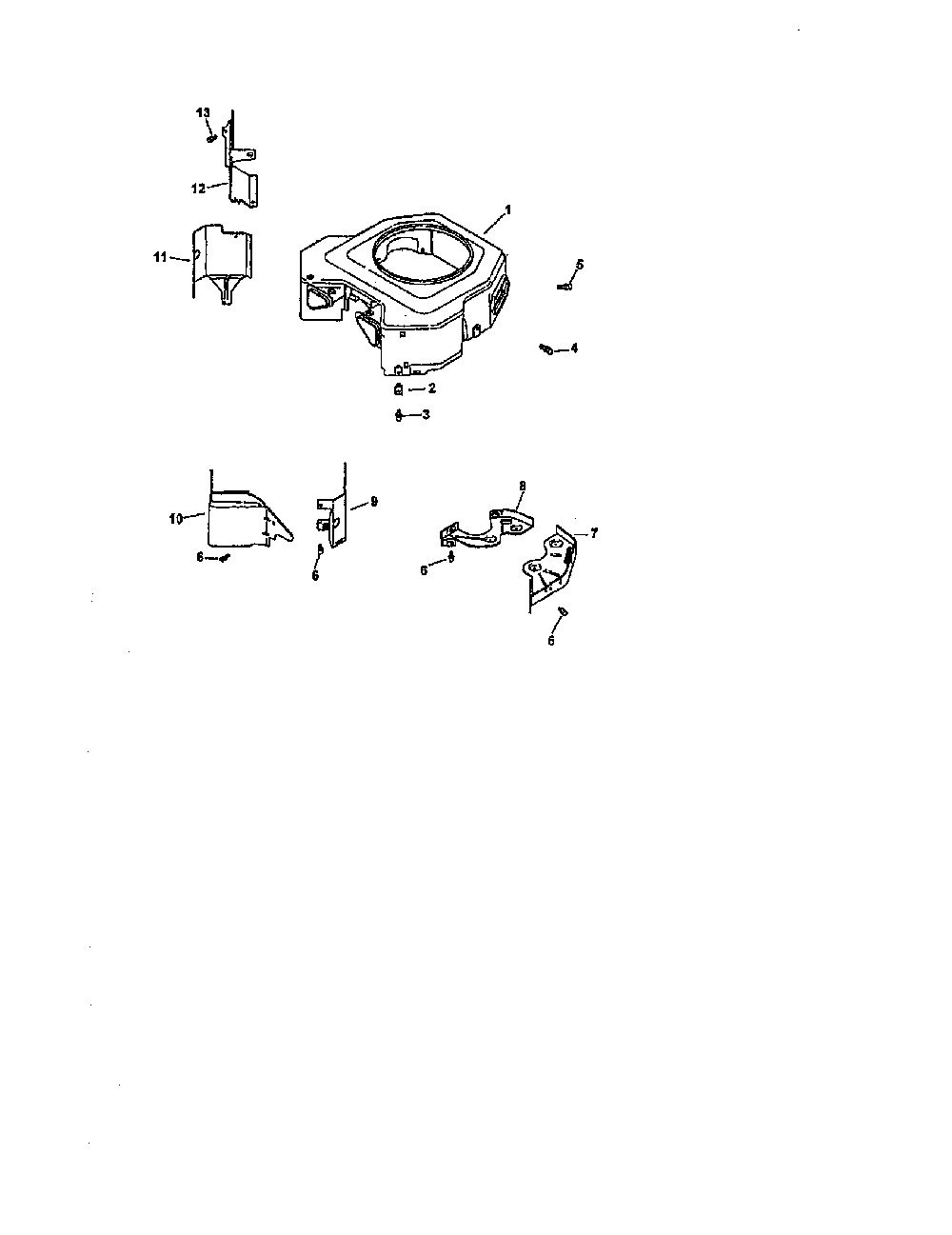 Blower housing and baffles Diagram and Parts List for CV20S-65551  Kohler Engine