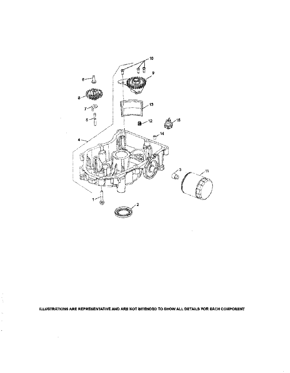 Lubrication Diagram and Parts List for KT725-3040  Kohler Engine