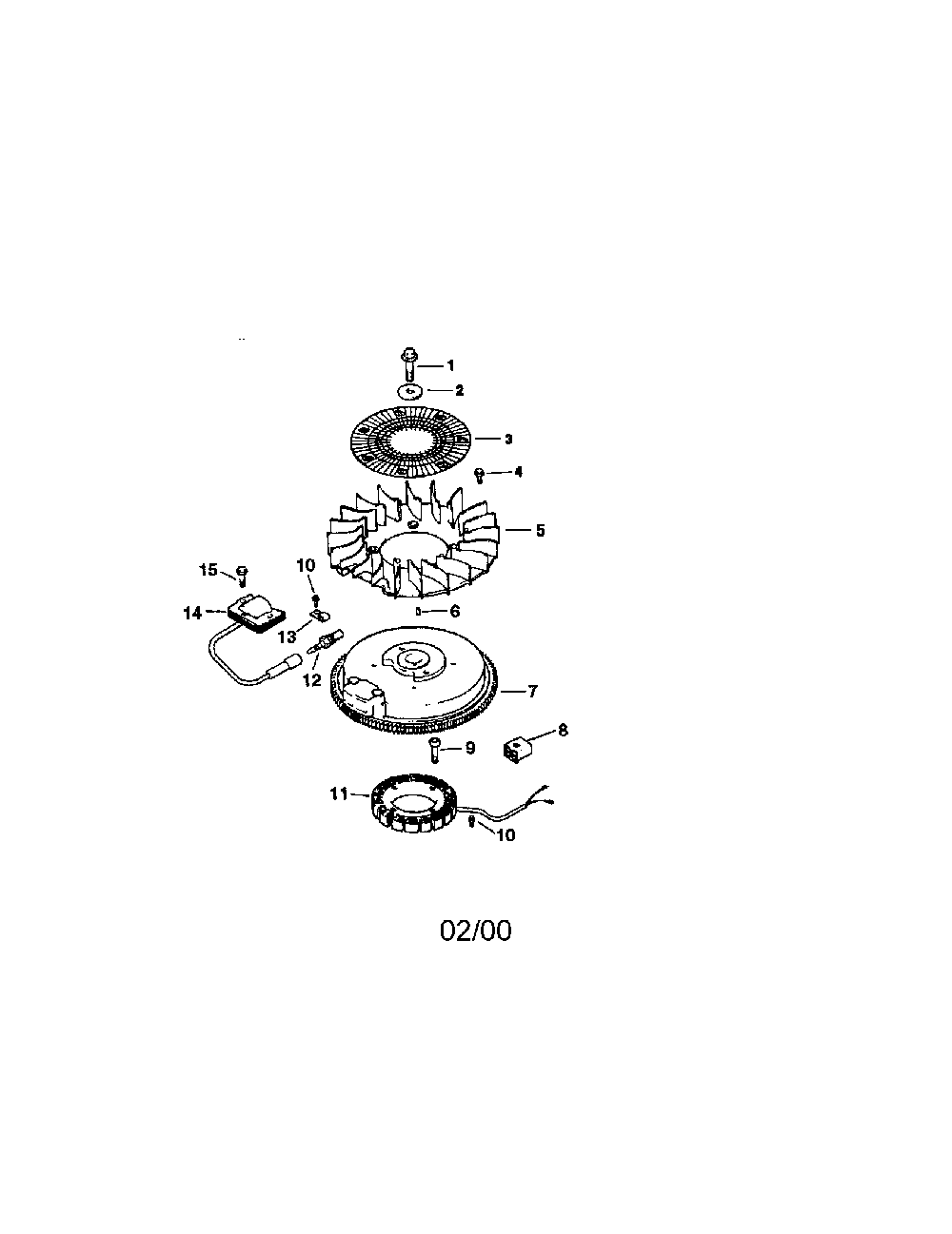 Ignition/electrical Diagram and Parts List for CV155S-41596  Kohler Engine