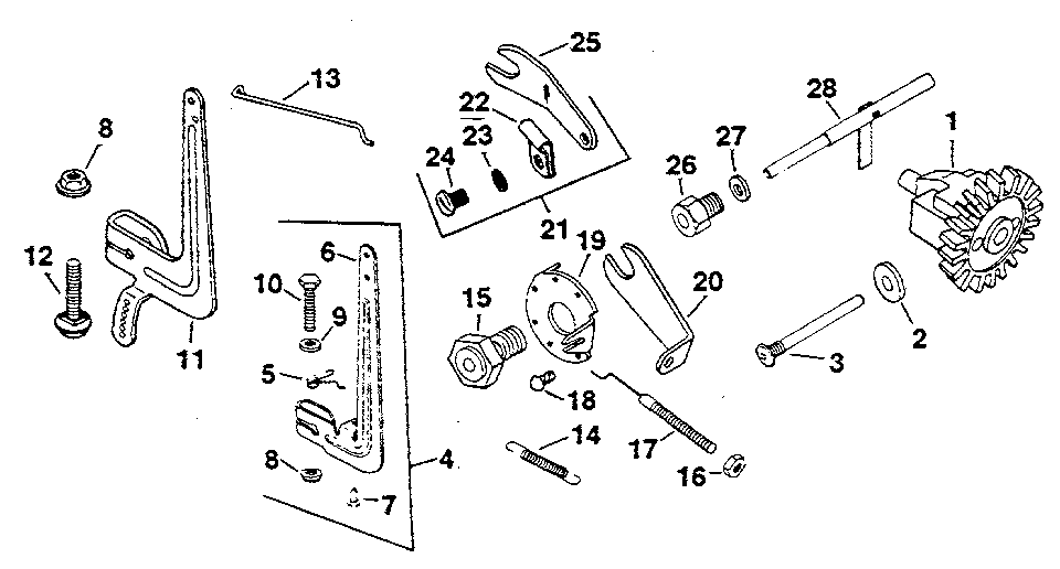 Group 17 governor Diagram and Parts List for MV8-301500  Kohler Engine