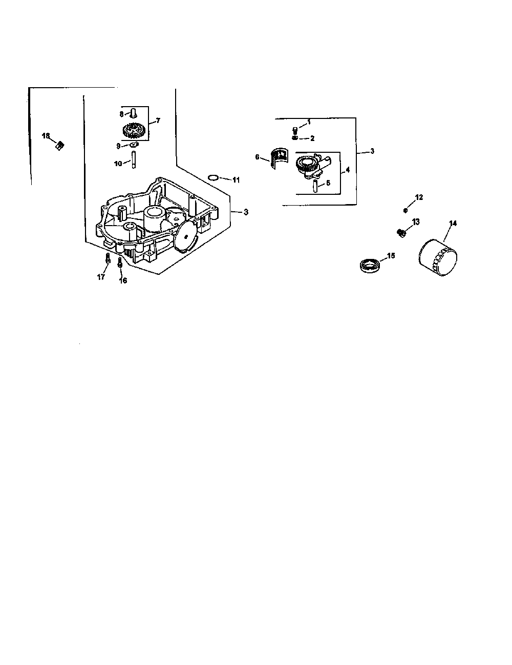 Oil pan lubrication Diagram and Parts List for CV24S-75532  Kohler Engine