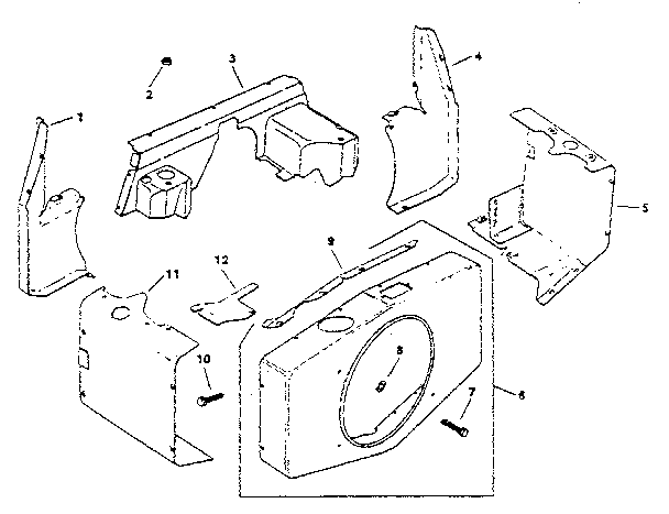 Baffles & shroud Diagram and Parts List for MV18S-24665  Kohler Engine