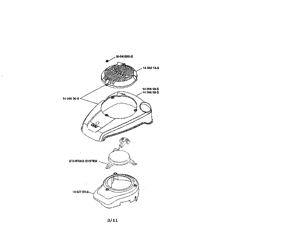 Blower housing/baffles Diagram and Parts List for XT149-0217-ED  Kohler Engine
