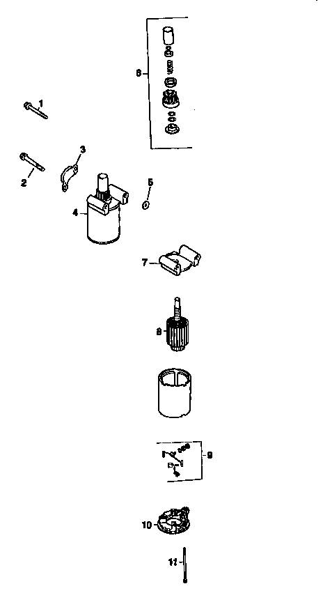 Starting system Diagram and Parts List for CV20S-65534  Kohler Engine