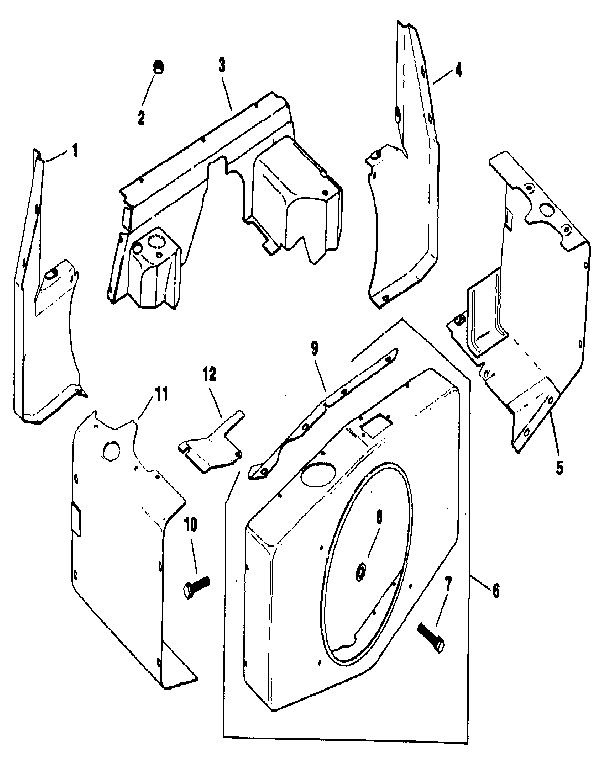 Baffles and shroud Diagram and Parts List for M20QS-49634  Kohler Engine
