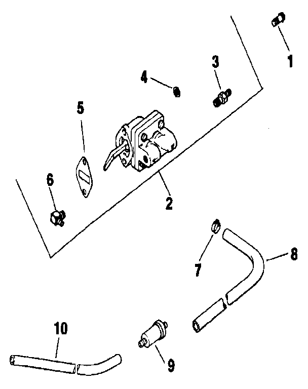 Fuel pump Diagram and Parts List for MV18S-58556  Kohler Engine