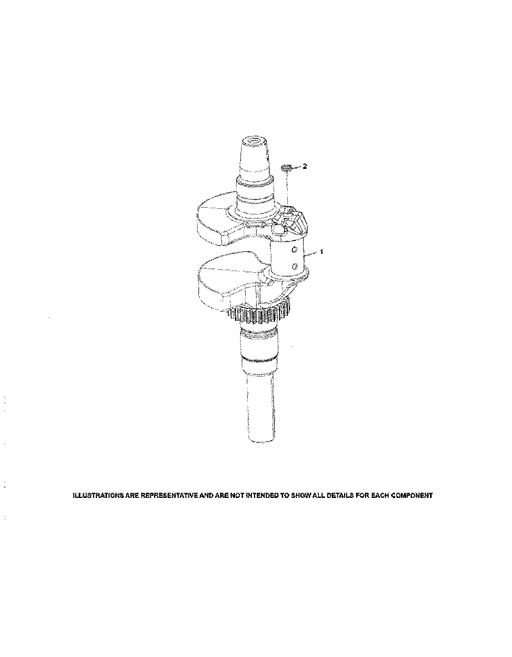 Crankshaft Diagram and Parts List for KT725-3040  Kohler Engine
