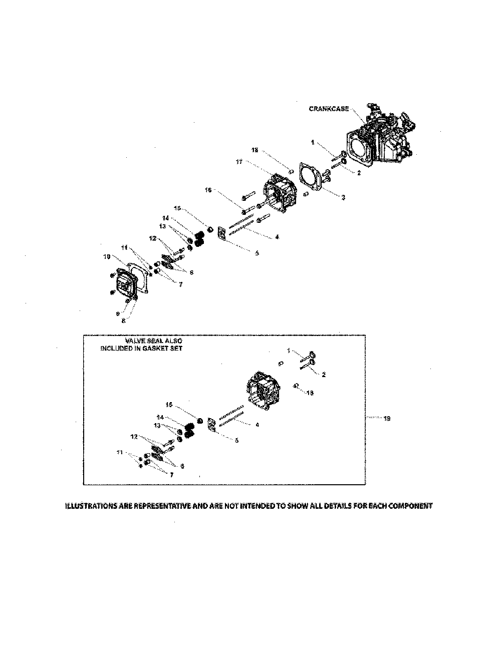 Cylinder head/breather Diagram and Parts List for PH-XT675-2044  Kohler Engine