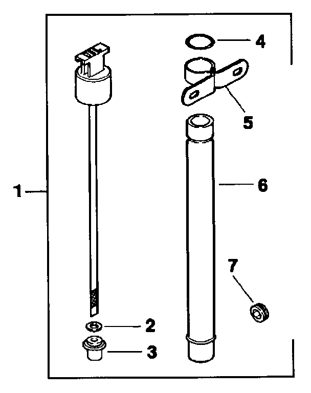 Dipstick Diagram and Parts List for MV18S-58556  Kohler Engine