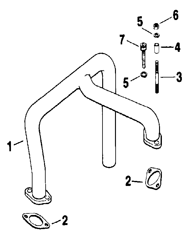 Exhaust Diagram and Parts List for M20QS-49622  Kohler Engine