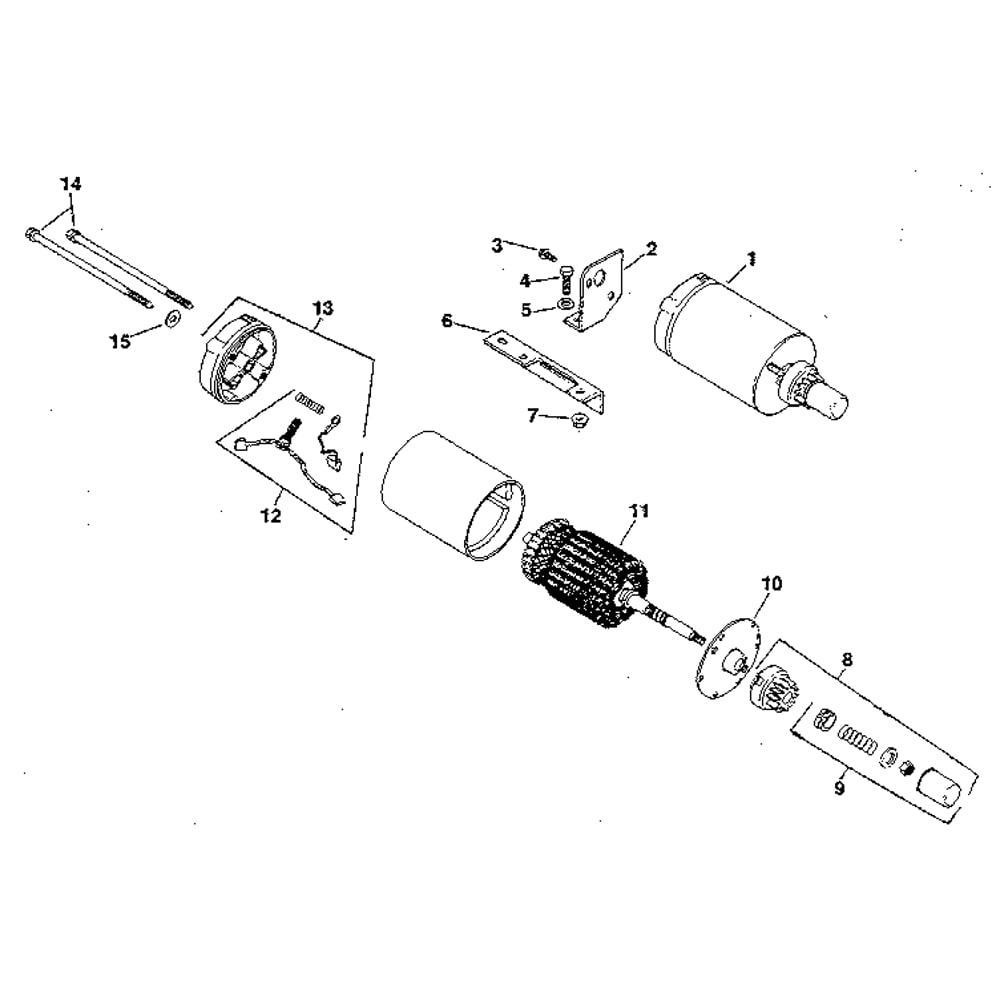 Group 11 Electric Start Diagram and Parts List for MV8-301500TO301532  Kohler Engine