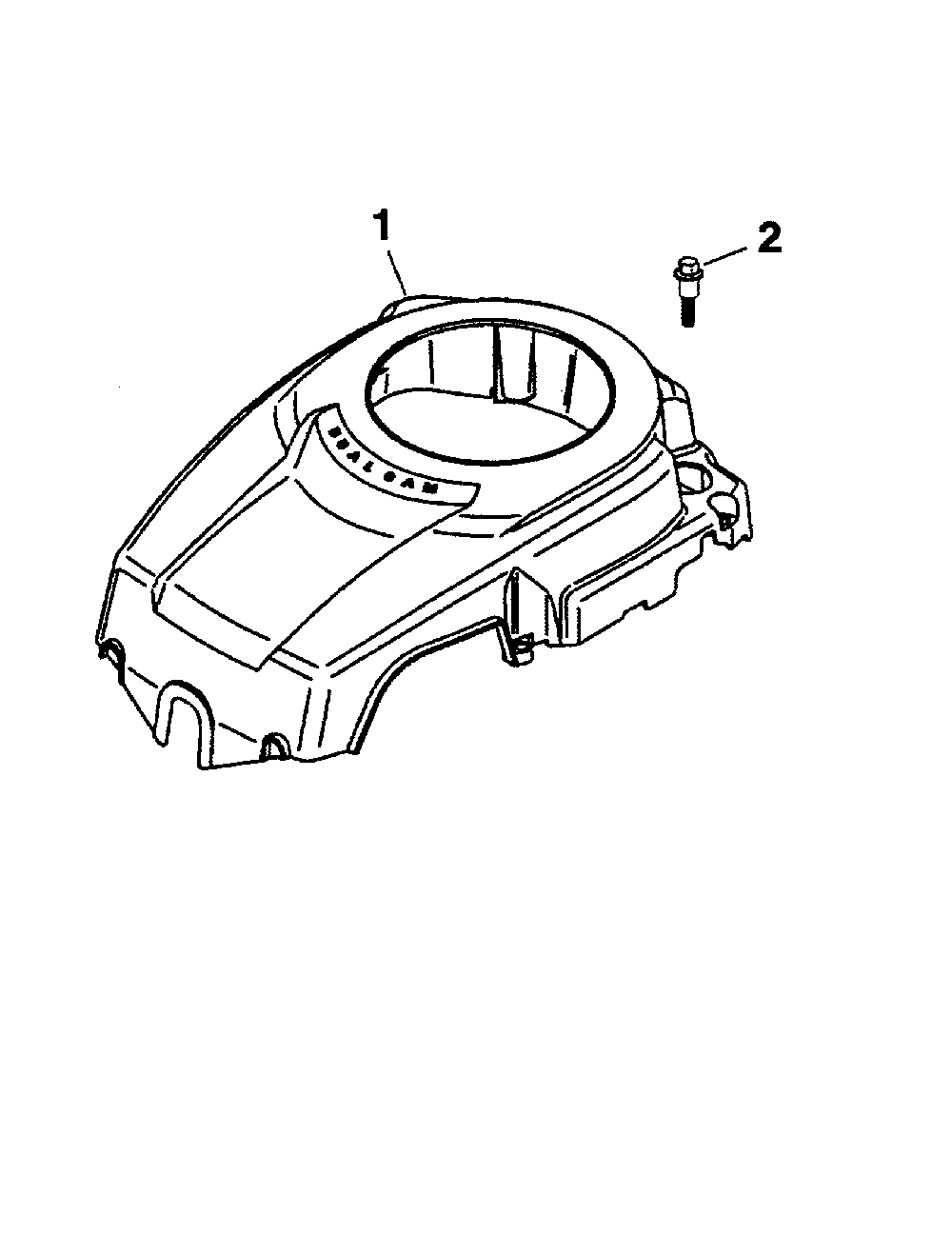 Blower housing/baffles Diagram and Parts List for SV600S-0010  Kohler Engine