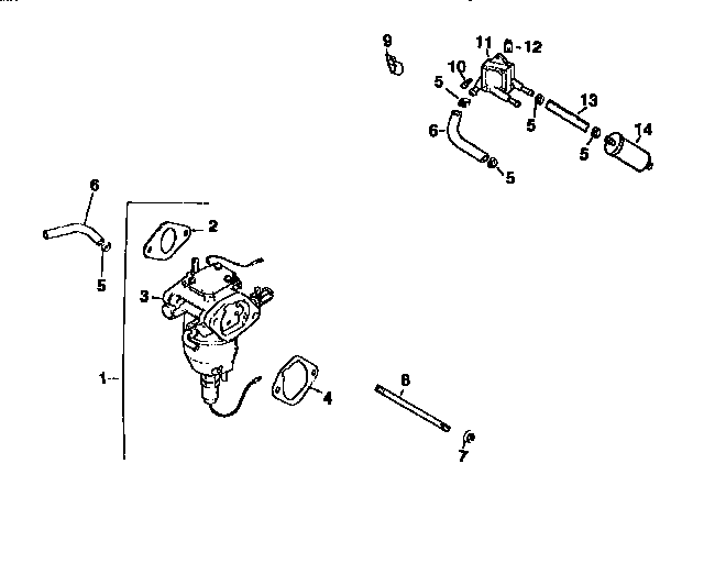 Fuel system Diagram and Parts List for CV20S-65534  Kohler Engine
