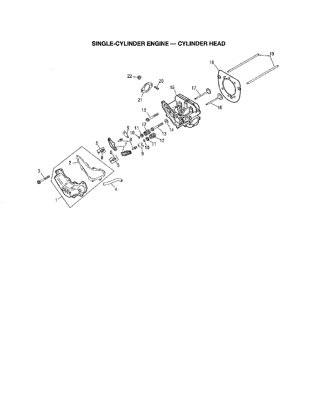 Cylinder/head Diagram and Parts List for 752KSV5903  Kohler Engine