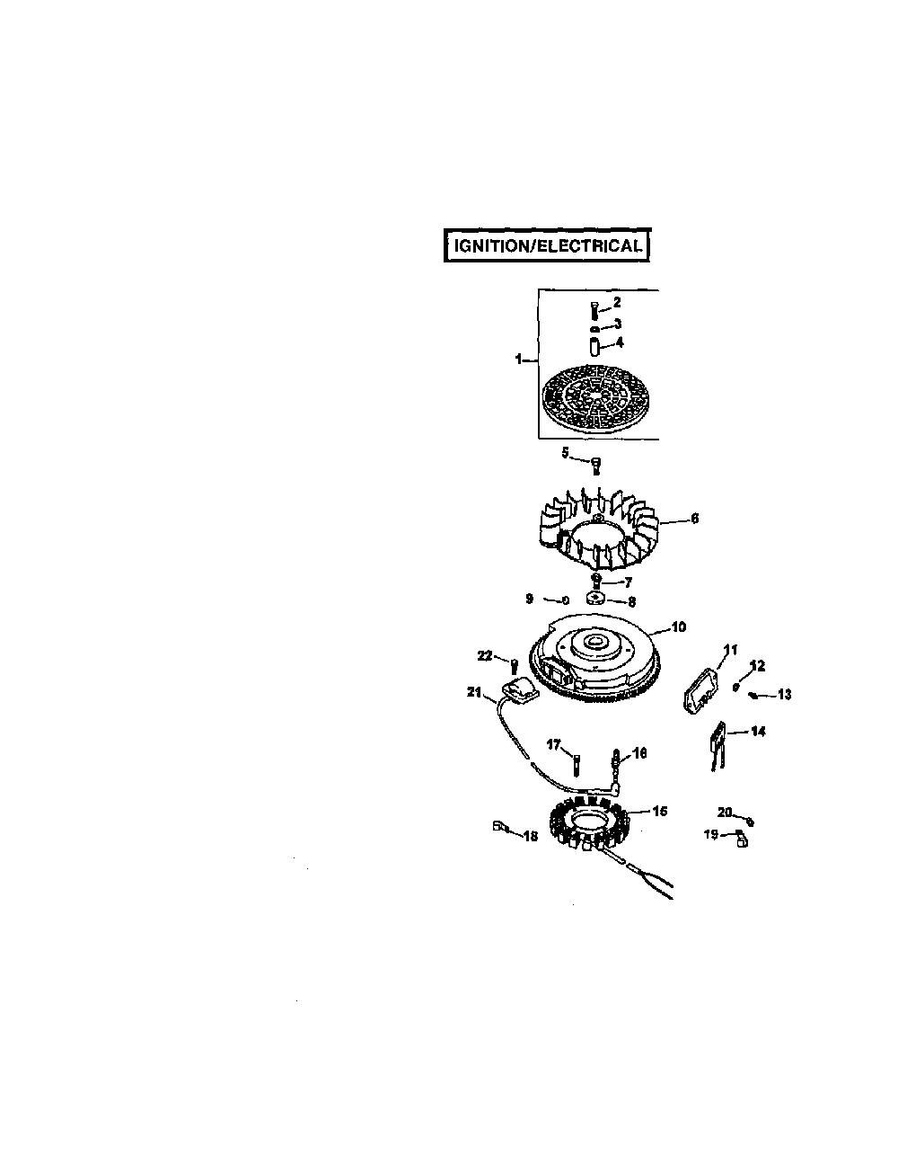 Ignition/electrical Diagram and Parts List for CV20S-65544  Kohler Engine