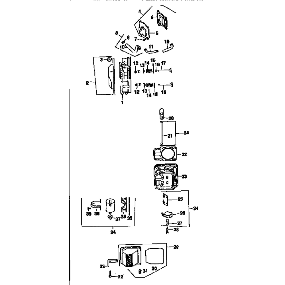 Cylinder Head Diagram and Parts List for CV20S-65527  Kohler Engine