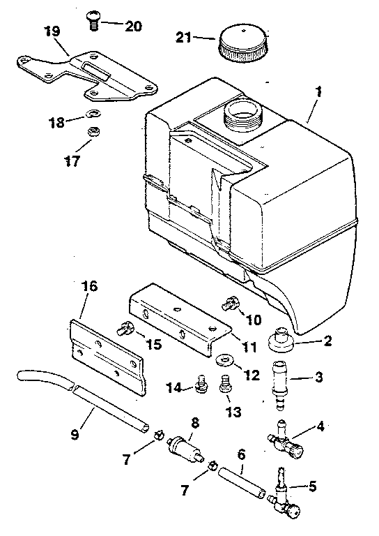 Group 15 fuel tank Diagram and Parts List for MV8-301500  Kohler Engine