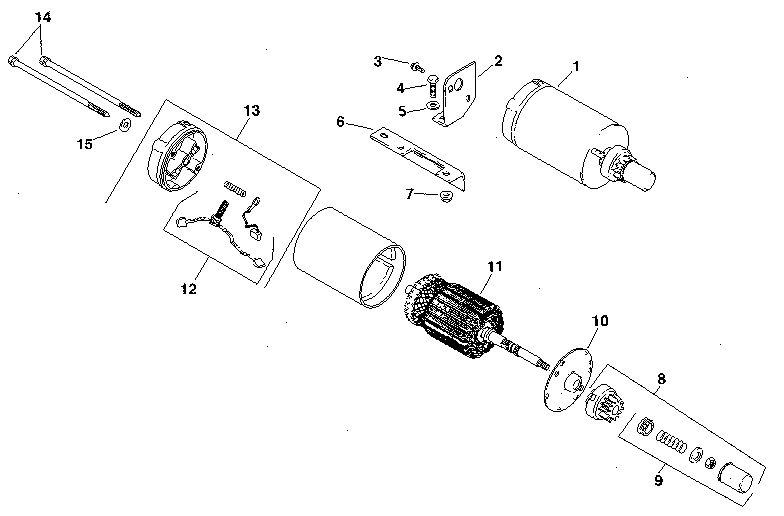Electric start - group 11 Diagram and Parts List for M8ST-301549  Kohler Engine