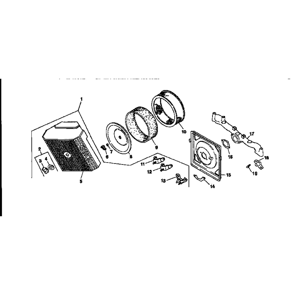 Air Take Diagram and Parts List for CV20S-65527  Kohler Engine