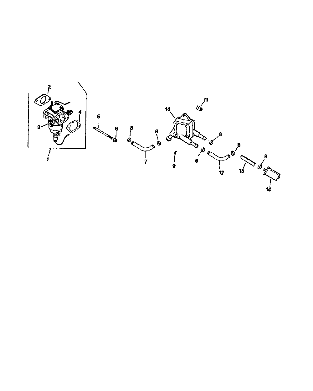 Fuel system Diagram and Parts List for CV730S-0017  Kohler Engine