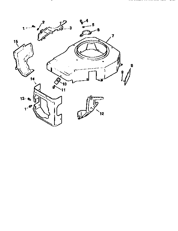 Blower housing and baffles Diagram and Parts List for CV15S-41526  Kohler Engine