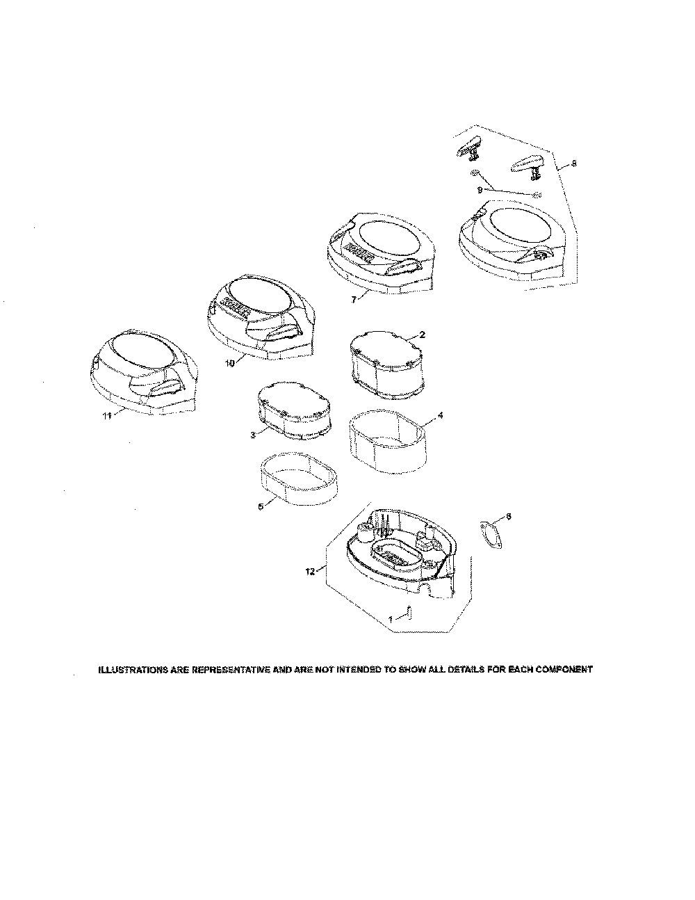 Air intake Diagram and Parts List for PS-KT735-3013  Kohler Engine