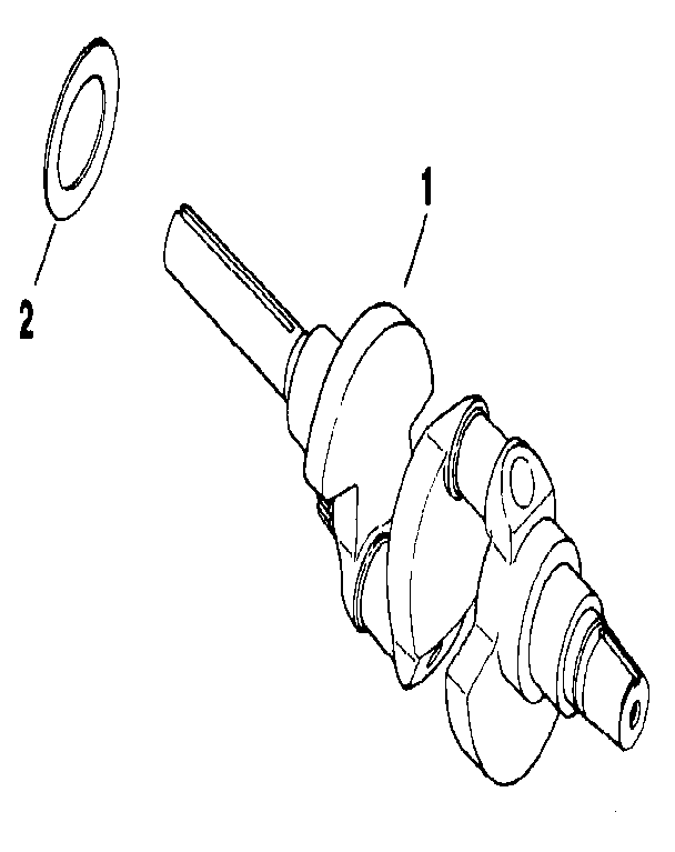 Crankshaft Diagram and Parts List for M20QS-49634  Kohler Engine