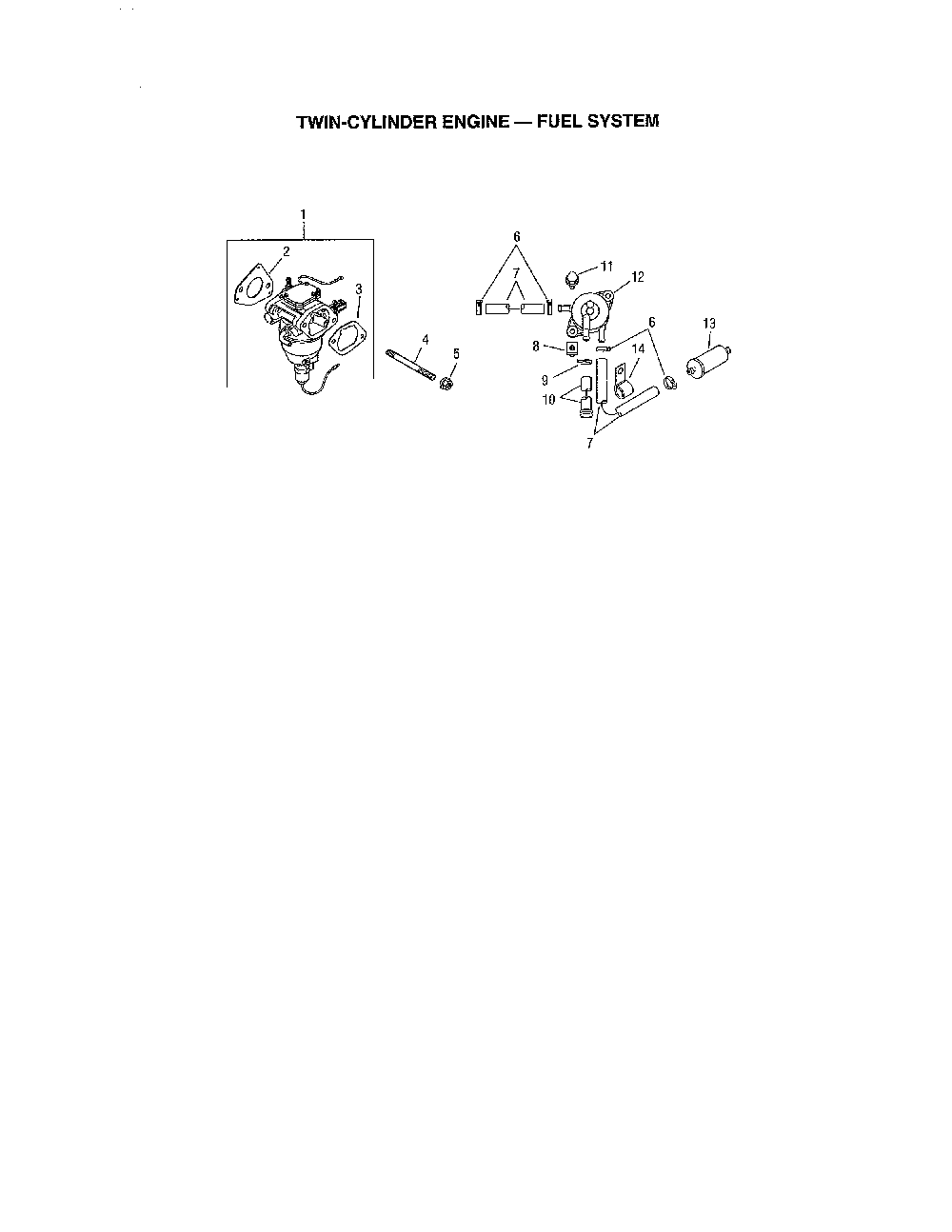 Fuel system Diagram and Parts List for 752KSV6009  Kohler Engine