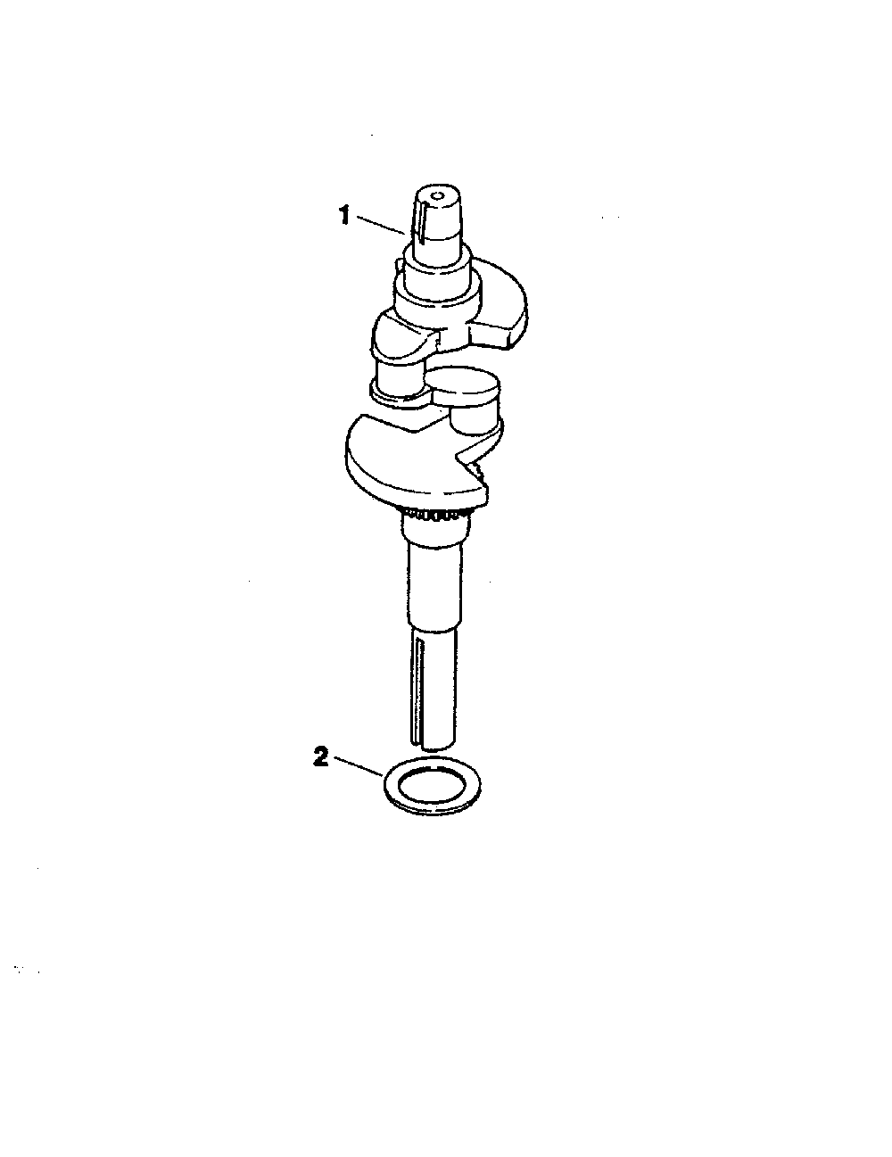 Crankshaft Diagram and Parts List for MV18-PS58560  Kohler Engine
